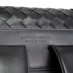BT VENETA Leather Intrecciato Back To School Backpack - Black
