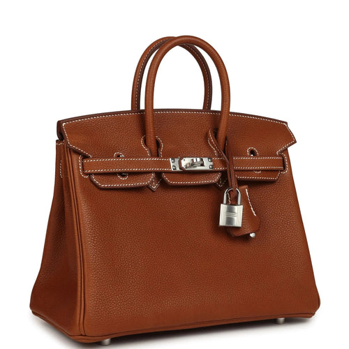 Birkin 25 Fauve Barenia Faubourg Palladium Hardware