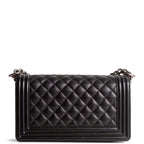 CH Boy Bag Medium Quilted Caviar - Black