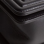 CH Boy Bag Medium Quilted Caviar - Black