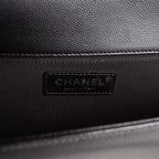 CH Boy Bag Medium Quilted Caviar - Black
