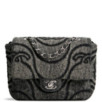 CH CC Denim Wave Flap Bag - Gray