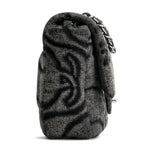 CH CC Denim Wave Flap Bag - Gray