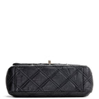 CH CC Flap Pearl Studded Quilted Lambskin - Black
