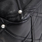 CH CC Flap Pearl Studded Quilted Lambskin - Black