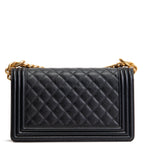 CH Caviar Medium Boy Bag - Black