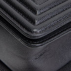 CH Caviar Medium Boy Bag - Black