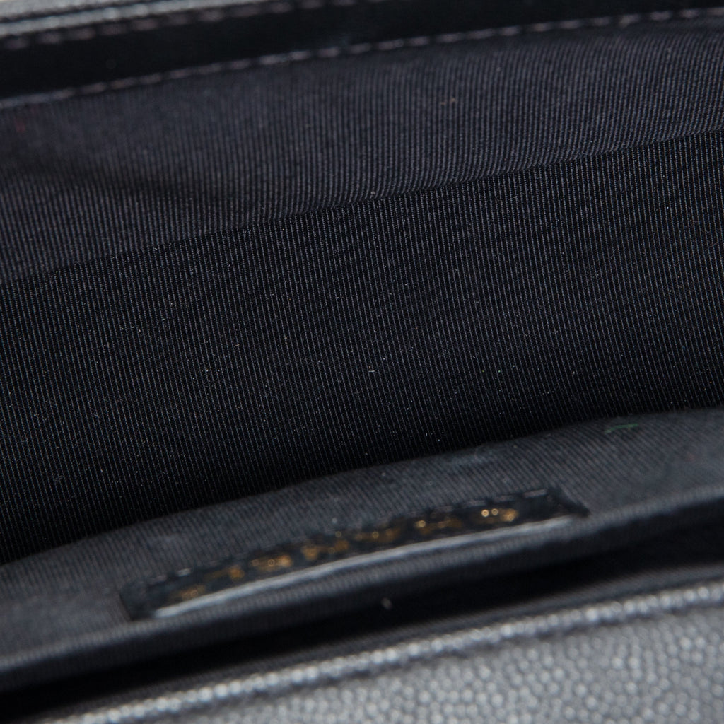 CH Caviar Medium Boy Bag - Black
