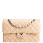 CH Classic Caviar Double Flap Small - Nude