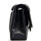 CH Classic Caviar Medium Double Flap - Black