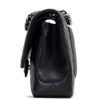 CH Classic Caviar Medium Double Flap - Black