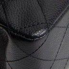 CH Classic Caviar Medium Double Flap - Black
