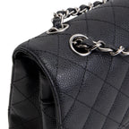 CH Classic Caviar Medium Double Flap - Black
