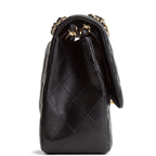 CH Lambskin Jumbo Double Flap - Black