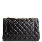 CH Lambskin Jumbo Double Flap - Black