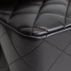 CH Lambskin Jumbo Double Flap - Black