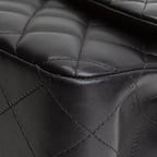 CH Lambskin Jumbo Double Flap - Black