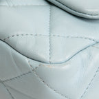 CH Lambskin Quilted Rectangular Mini Flap - Light Blue