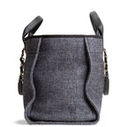 CH Lurex Medium Deauville Shopping Tote - Navy