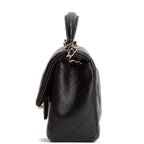 CH Quilted Lambskin Rectangular Flap Top Handle Mini - Black