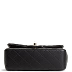 CH Quilted Lambskin Rectangular Flap Top Handle Mini - Black