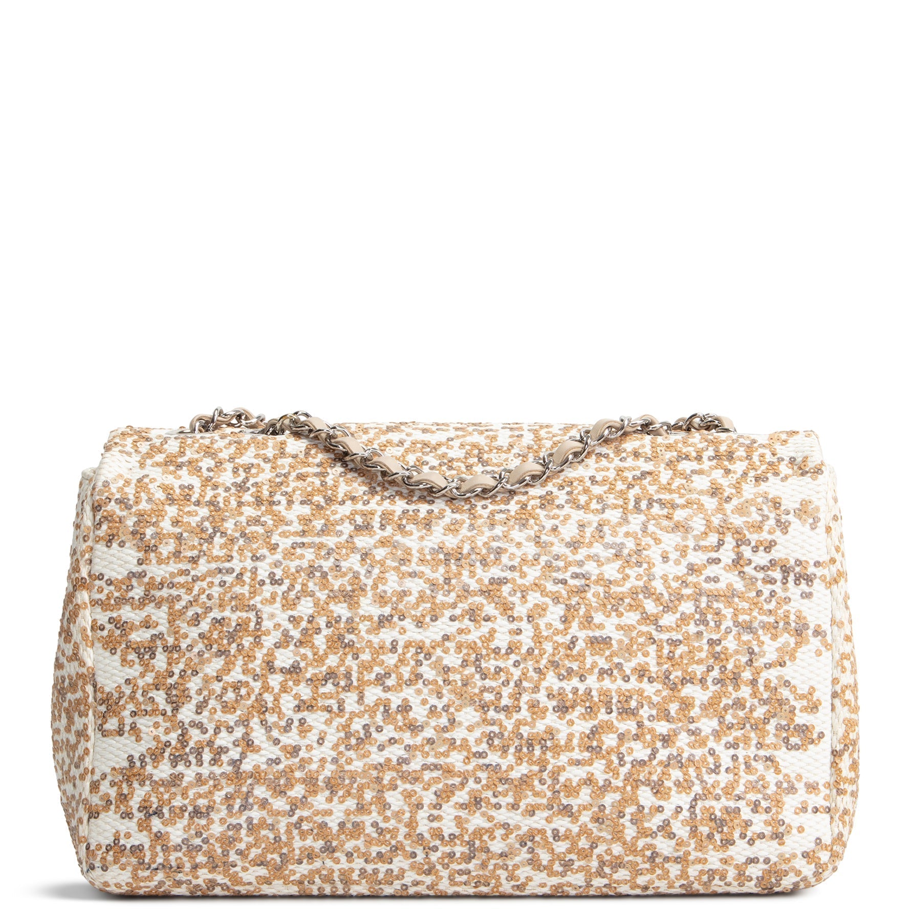 CH Sequins Flap Bag - Ivory