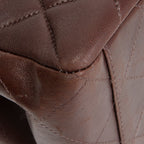 CH Vintage Lambskin Quilted CC Bakelite Turnlock Tote - Brown