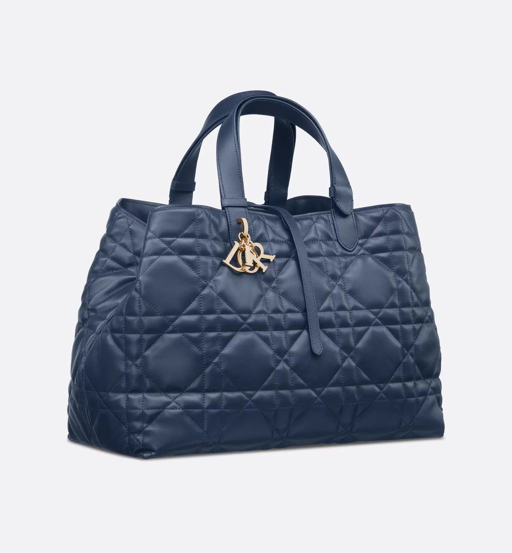 DIOR Toujours TOTE bag Medium Blue - full calfskin 28.5
