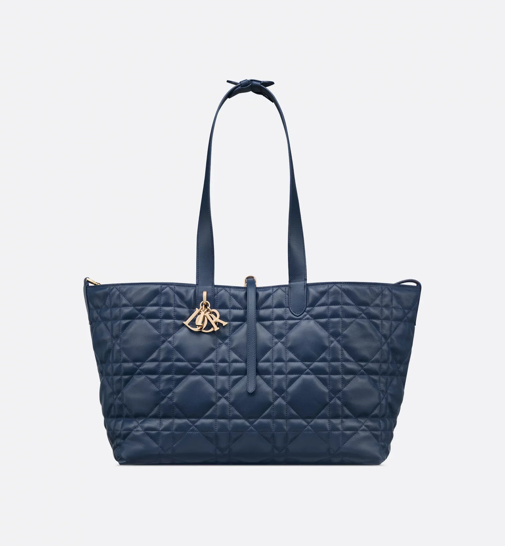 DIOR Toujours TOTE bag Medium Blue - full calfskin 28.5
