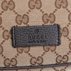 GU GG Canvas Belt Bag - Beige & Ebony