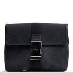 GU GG Canvas Waist Bag - Black OUTLET FINAL SALE