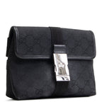 GU GG Canvas Waist Bag - Black OUTLET FINAL SALE