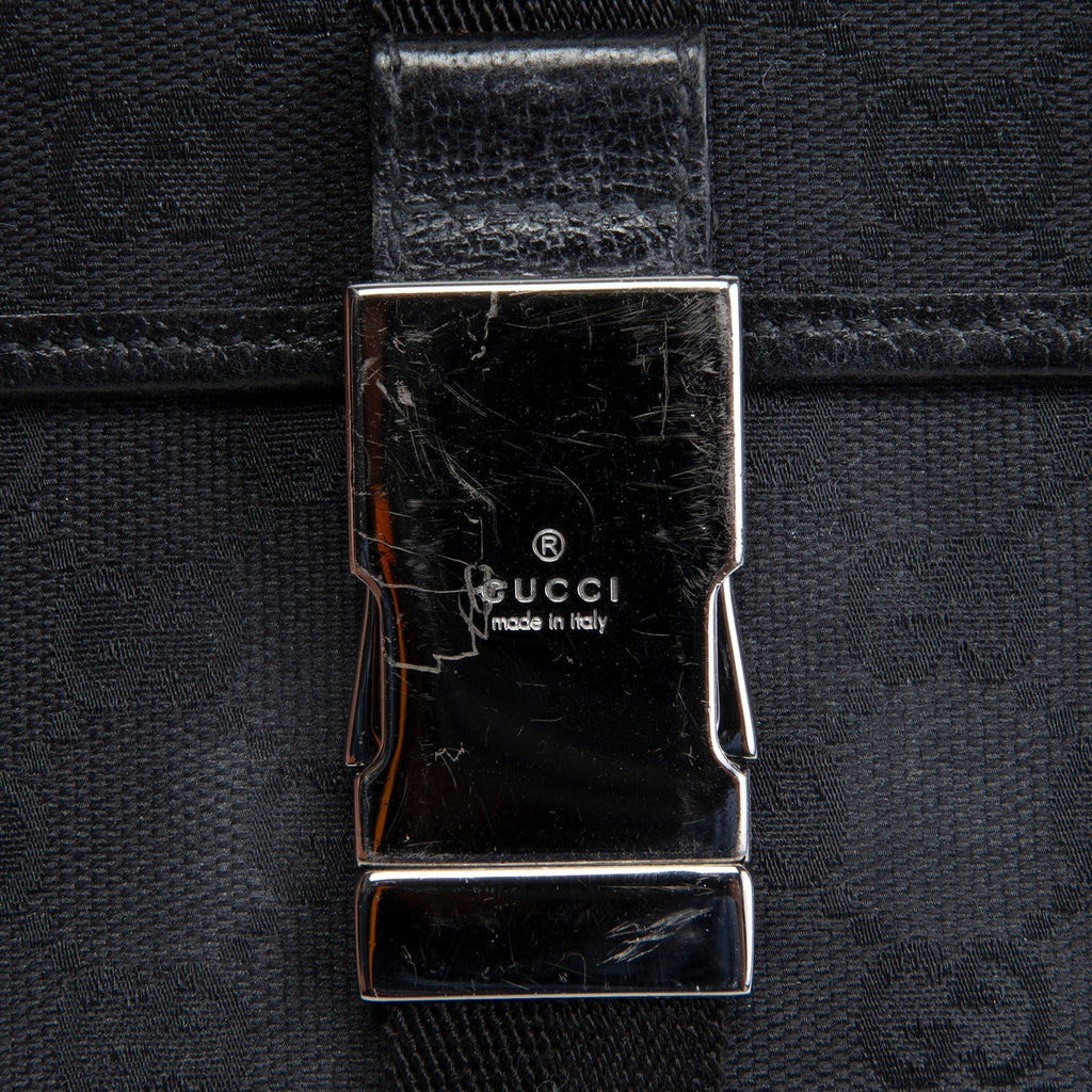 GU GG Canvas Waist Bag - Black OUTLET FINAL SALE