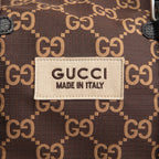 GU GG Nylon Ripstop Duffel Bag - Brown