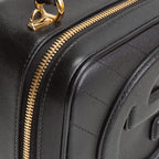GU Leather Blondie Top Handle - Black