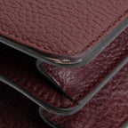 GU Leather Crystal Embellished Dionysus Small - Burgundy