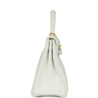 Kelly Retourne 28 White Clemence Gold Hardware