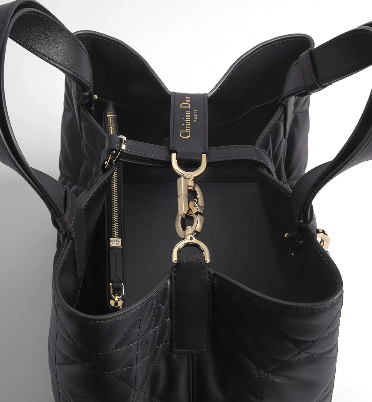 Medium Di Toujours Bag Black Macrocannage Calfskin