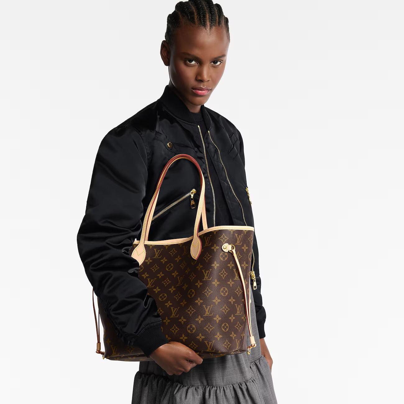 Neverfull MM Monogram Canvas Cerise